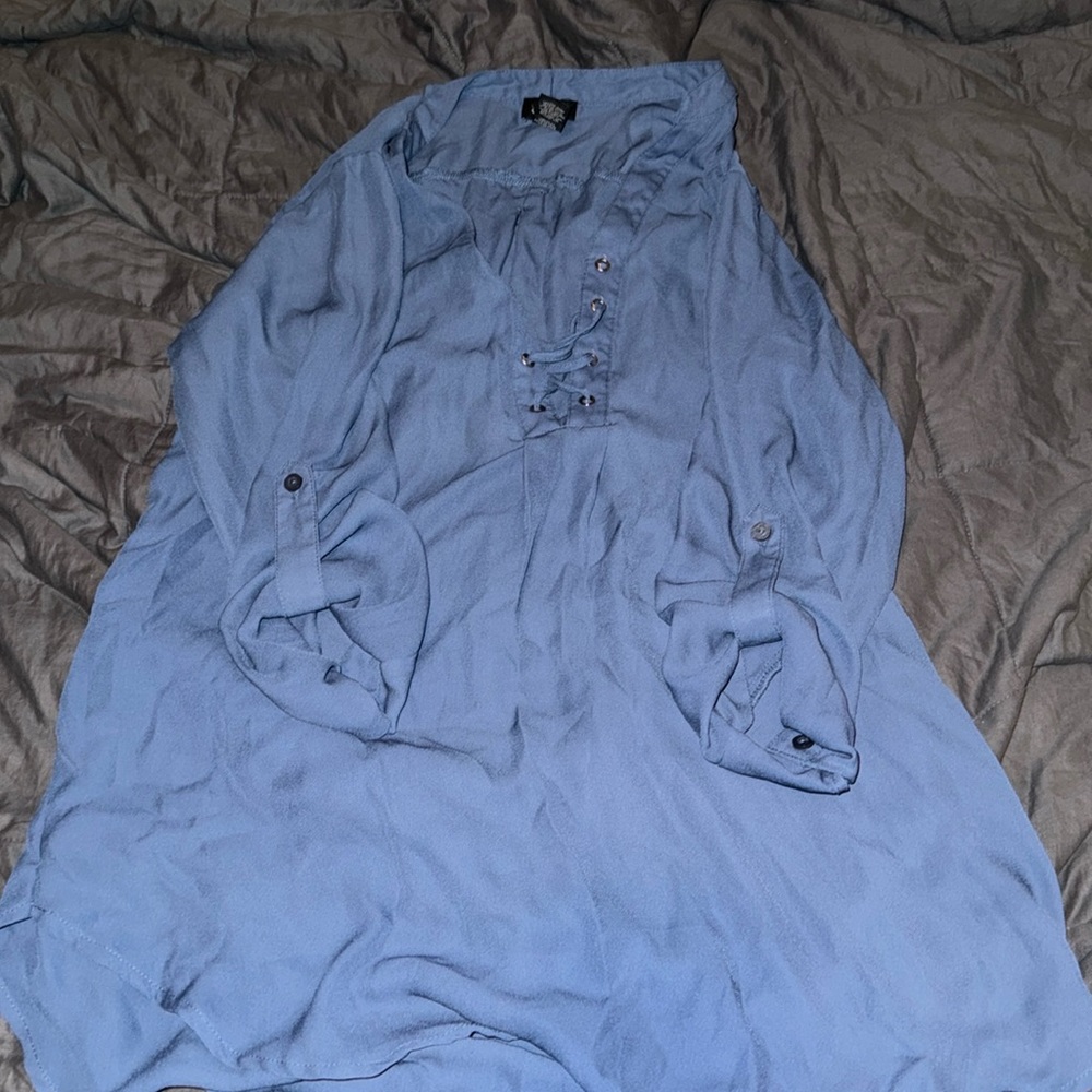 Grey blue blouse